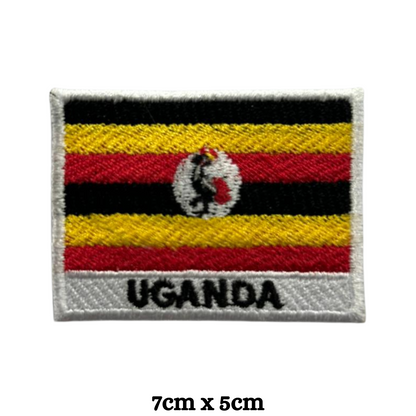 Country Flag with Name Embroidered Patch – Iron On / Sew On National Flag Badge with Country Name | All Countries Available | Jackets, Hats, Backpacks, Uniforms (T-Z)