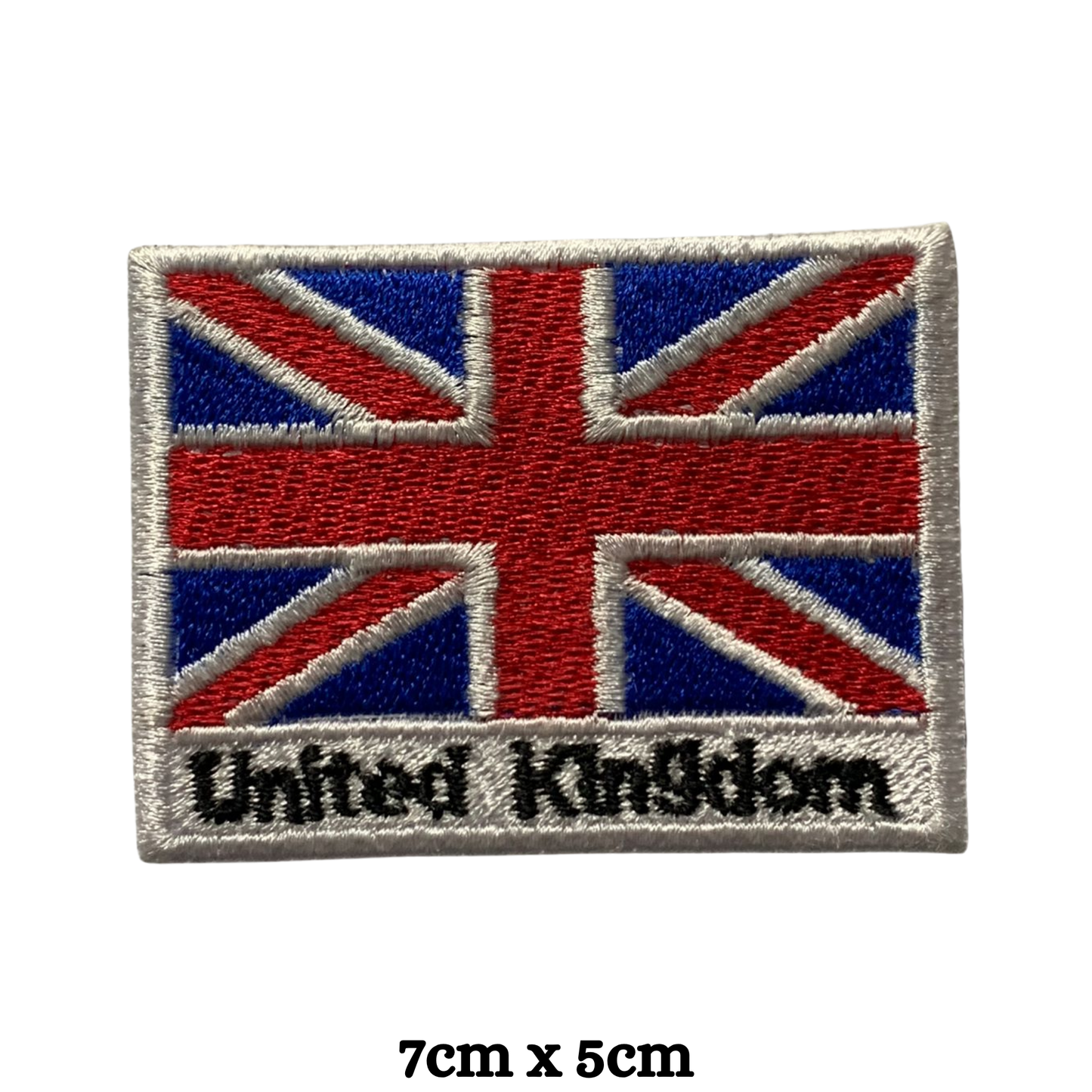 Country Flag with Name Embroidered Patch – Iron On / Sew On National Flag Badge with Country Name | All Countries Available | Jackets, Hats, Backpacks, Uniforms (T-Z)
