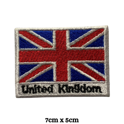 Country Flag with Name Embroidered Patch – Iron On / Sew On National Flag Badge with Country Name | All Countries Available | Jackets, Hats, Backpacks, Uniforms (T-Z)