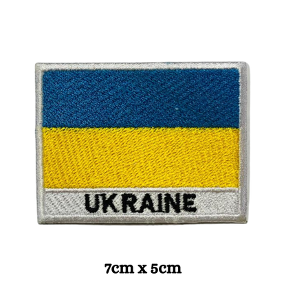Country Flag with Name Embroidered Patch – Iron On / Sew On National Flag Badge with Country Name | All Countries Available | Jackets, Hats, Backpacks, Uniforms (T-Z)