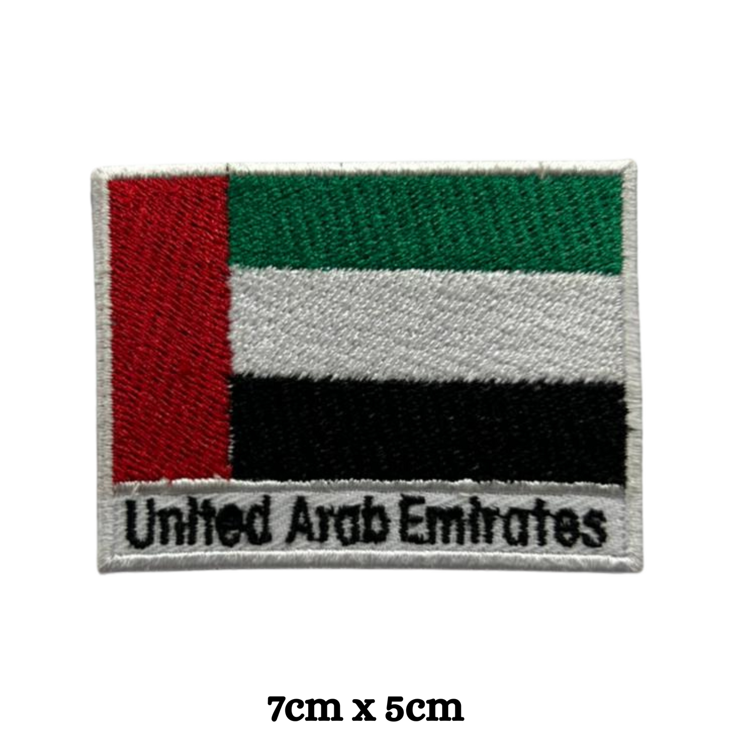 Country Flag with Name Embroidered Patch – Iron On / Sew On National Flag Badge with Country Name | All Countries Available | Jackets, Hats, Backpacks, Uniforms (T-Z)