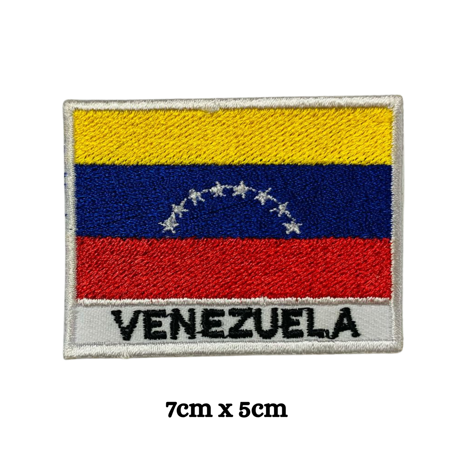 Country Flag with Name Embroidered Patch – Iron On / Sew On National Flag Badge with Country Name | All Countries Available | Jackets, Hats, Backpacks, Uniforms (T-Z)