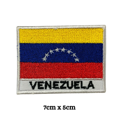 Country Flag with Name Embroidered Patch – Iron On / Sew On National Flag Badge with Country Name | All Countries Available | Jackets, Hats, Backpacks, Uniforms (T-Z)