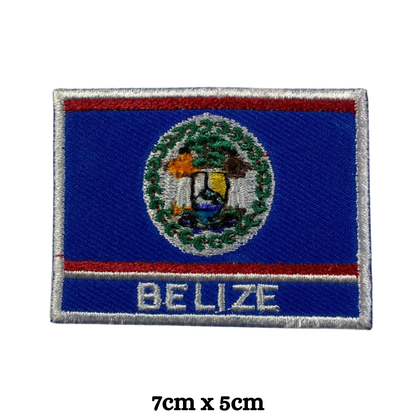 Country Flag with Name Embroidered Patch – Iron On / Sew On National Flag Badge with Country Name | All Countries Available | Jackets, Hats, Backpacks, Uniforms (A-J)