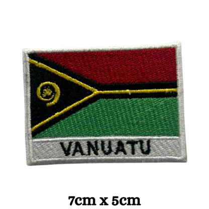 Country Flag with Name Embroidered Patch – Iron On / Sew On National Flag Badge with Country Name | All Countries Available | Jackets, Hats, Backpacks, Uniforms (T-Z)