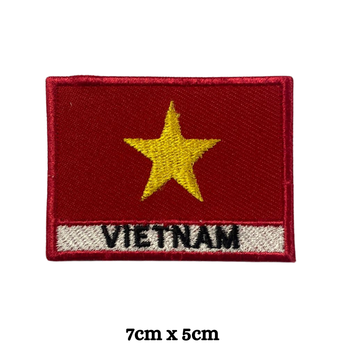 Country Flag with Name Embroidered Patch – Iron On / Sew On National Flag Badge with Country Name | All Countries Available | Jackets, Hats, Backpacks, Uniforms (T-Z)