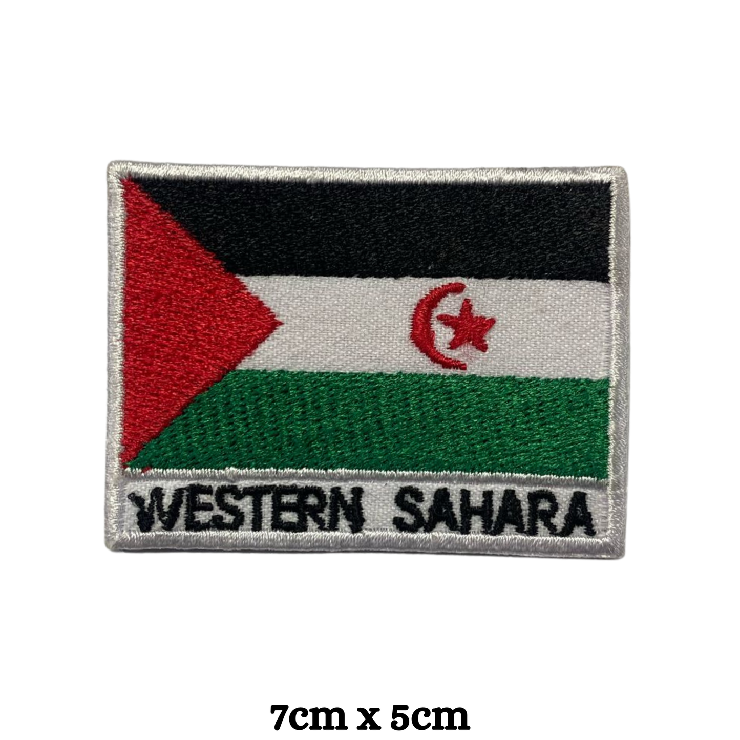 Country Flag with Name Embroidered Patch – Iron On / Sew On National Flag Badge with Country Name | All Countries Available | Jackets, Hats, Backpacks, Uniforms (T-Z)