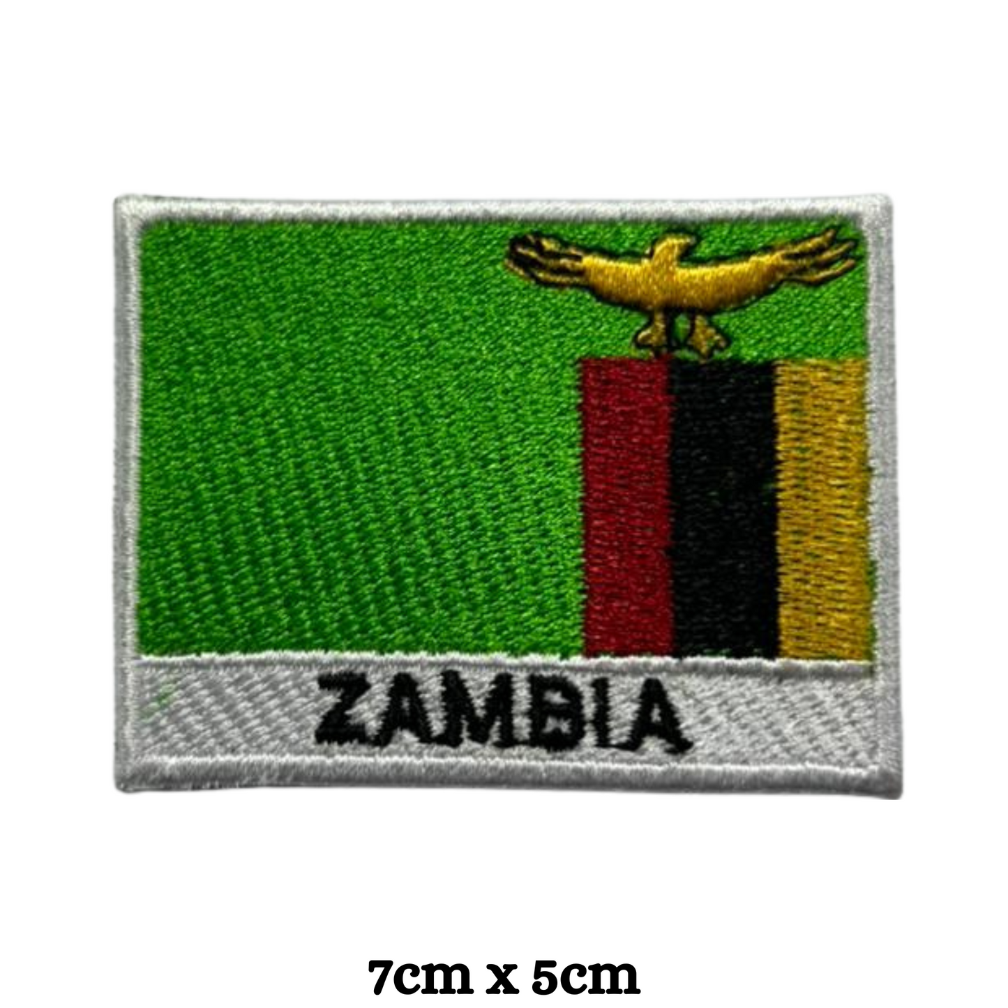 Country Flag with Name Embroidered Patch – Iron On / Sew On National Flag Badge with Country Name | All Countries Available | Jackets, Hats, Backpacks, Uniforms (T-Z)