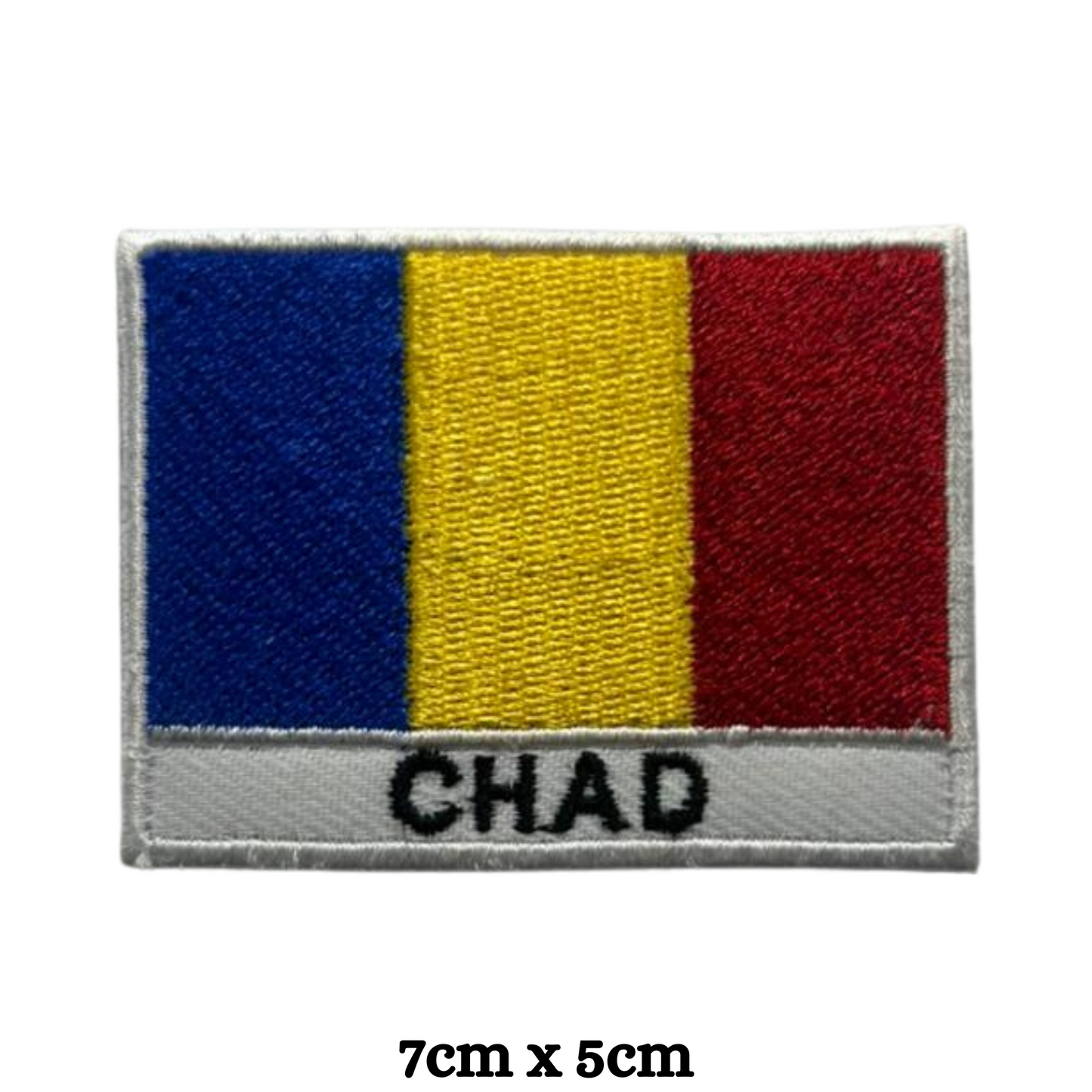 Country Flag with Name Embroidered Patch – Iron On / Sew On National Flag Badge with Country Name | All Countries Available | Jackets, Hats, Backpacks, Uniforms (A-J)