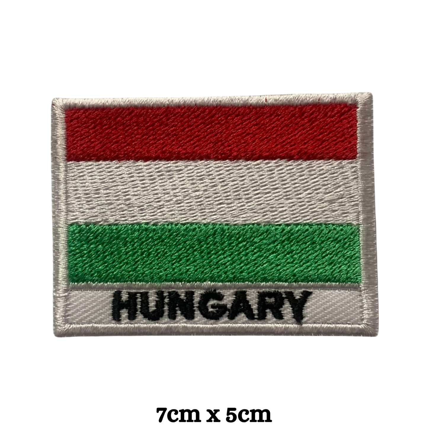 Country Flag with Name Embroidered Patch – Iron On / Sew On National Flag Badge with Country Name | All Countries Available | Jackets, Hats, Backpacks, Uniforms (A-J)
