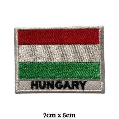Country Flag with Name Embroidered Patch – Iron On / Sew On National Flag Badge with Country Name | All Countries Available | Jackets, Hats, Backpacks, Uniforms (A-J)