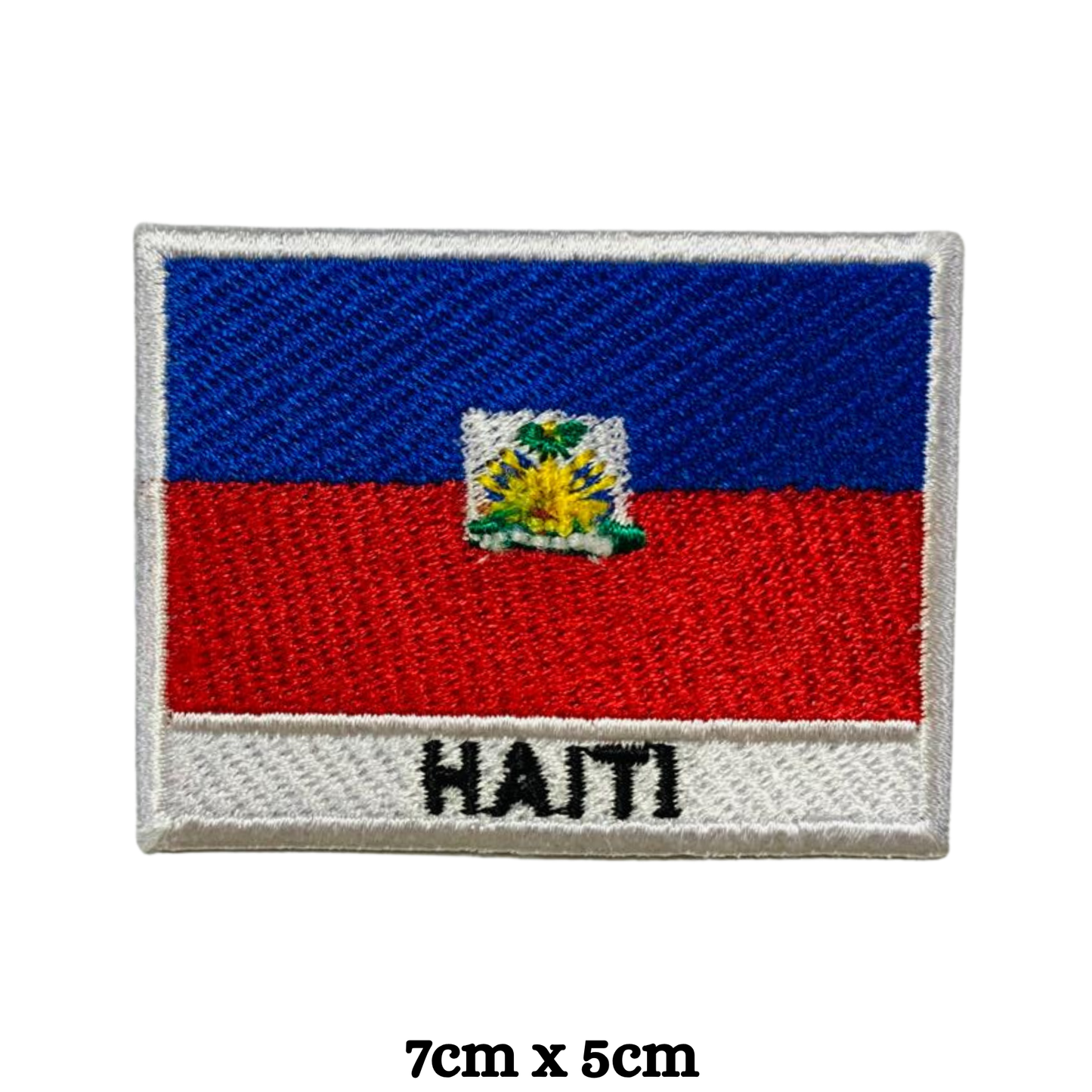 Country Flag with Name Embroidered Patch – Iron On / Sew On National Flag Badge with Country Name | All Countries Available | Jackets, Hats, Backpacks, Uniforms (A-J)