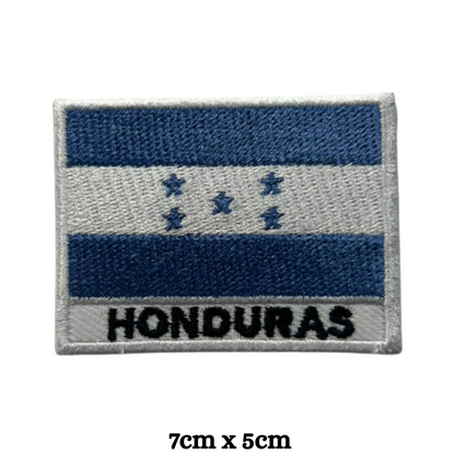 Country Flag with Name Embroidered Patch – Iron On / Sew On National Flag Badge with Country Name | All Countries Available | Jackets, Hats, Backpacks, Uniforms (A-J)