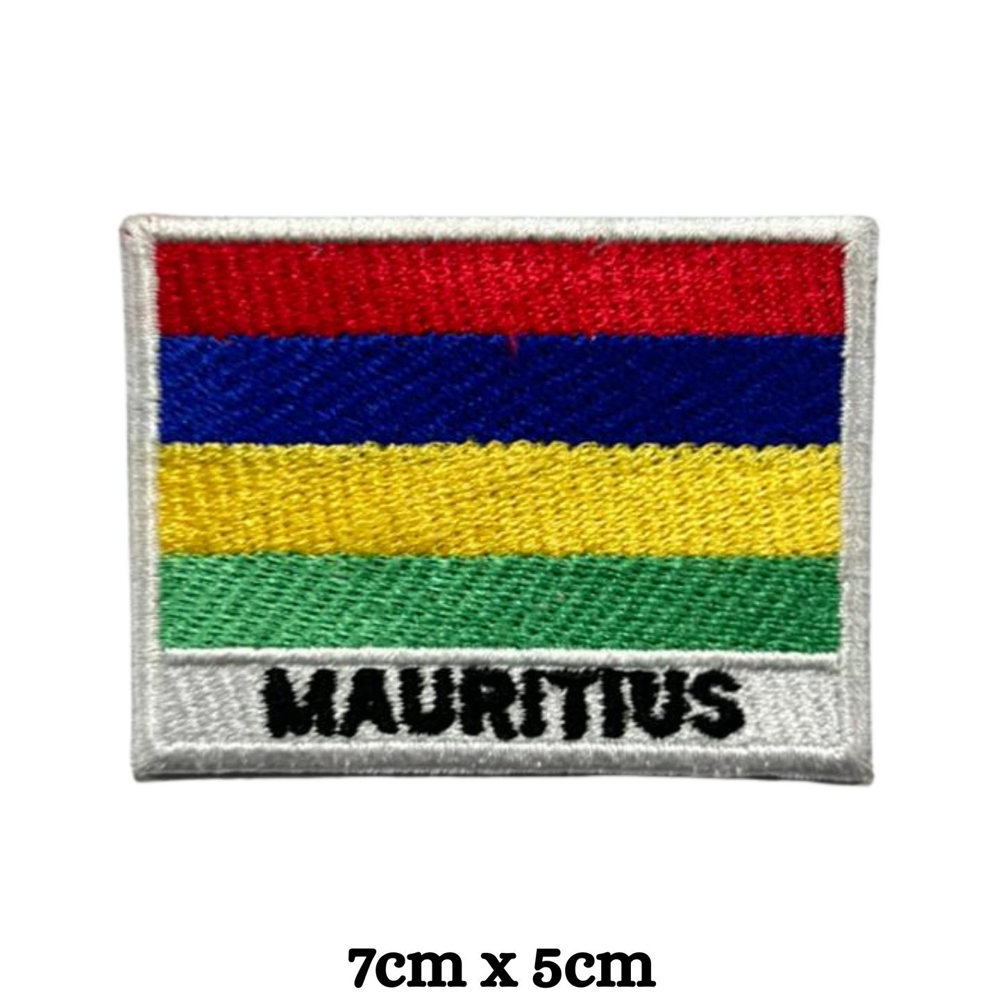 Country Flag with Name Embroidered Patch – Iron On / Sew On National Flag Badge with Country Name | All Countries Available | Jackets, Hats, Backpacks, Uniforms (K-S)