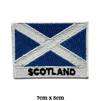 Country Flag with Name Embroidered Patch – Iron On / Sew On National Flag Badge with Country Name | All Countries Available | Jackets, Hats, Backpacks, Uniforms (K-S)