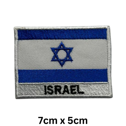 Country Flag with Name Embroidered Patch – Iron On / Sew On National Flag Badge with Country Name | All Countries Available | Jackets, Hats, Backpacks, Uniforms (A-J)