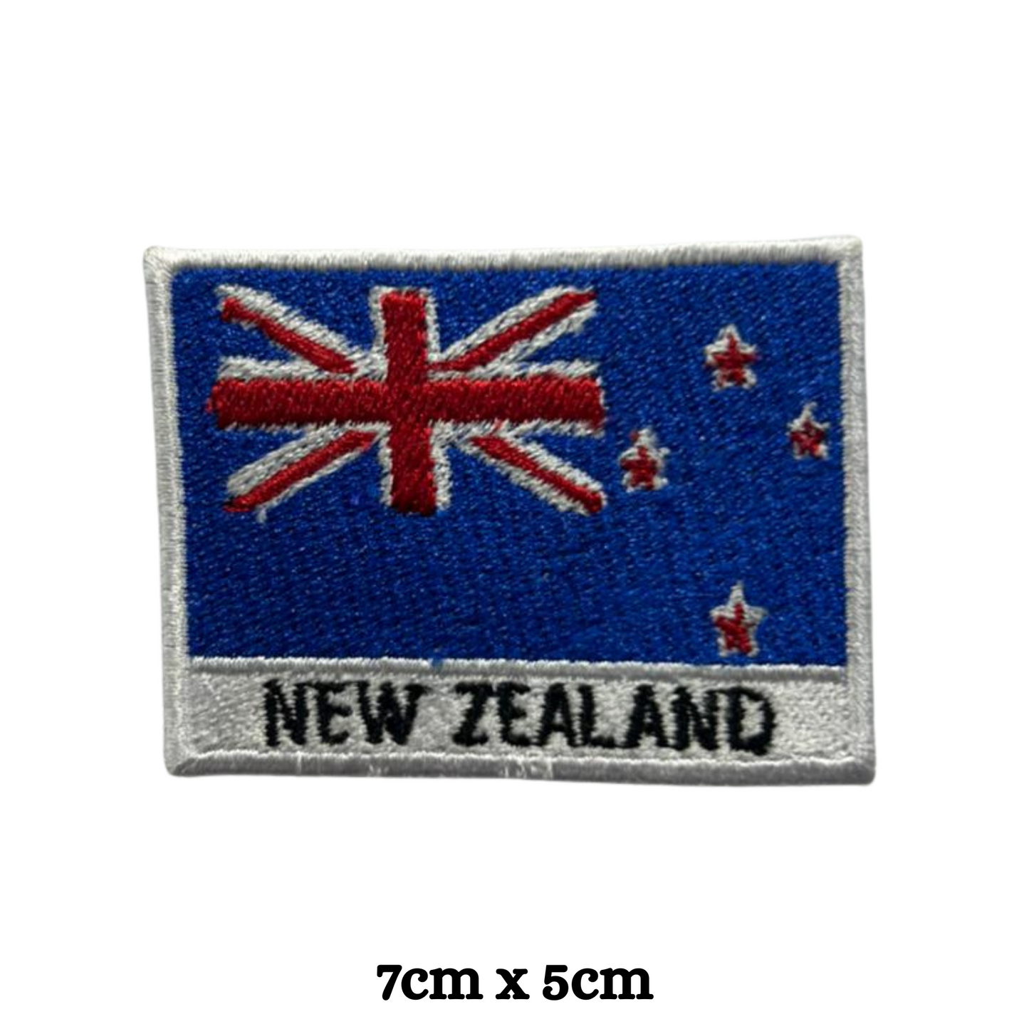 Country Flag with Name Embroidered Patch – Iron On / Sew On National Flag Badge with Country Name | All Countries Available | Jackets, Hats, Backpacks, Uniforms (K-S)