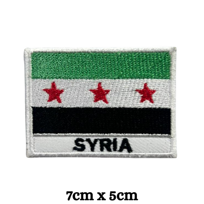 Country Flag with Name Embroidered Patch – Iron On / Sew On National Flag Badge with Country Name | All Countries Available | Jackets, Hats, Backpacks, Uniforms (K-S)