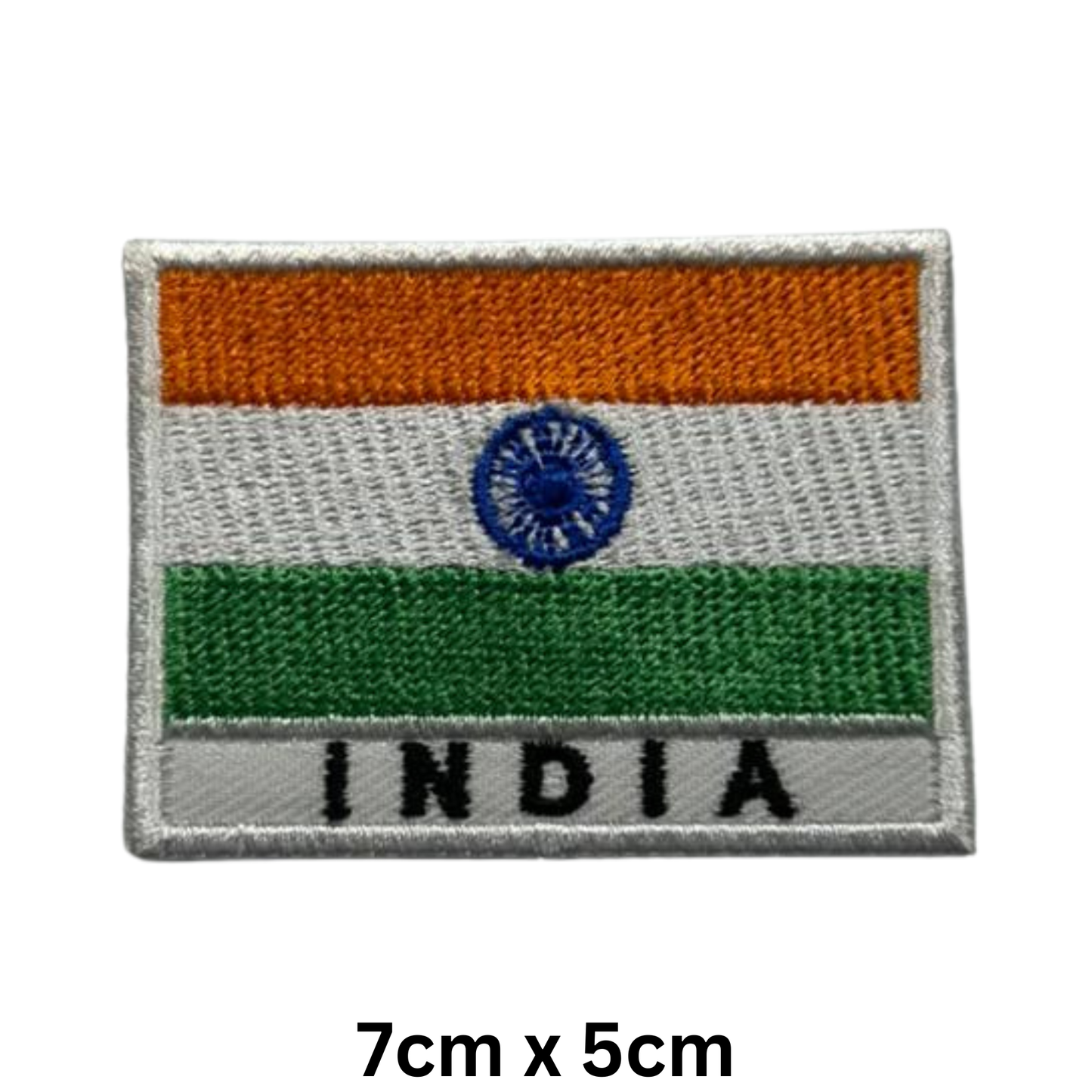 Country Flag with Name Embroidered Patch – Iron On / Sew On National Flag Badge with Country Name | All Countries Available | Jackets, Hats, Backpacks, Uniforms (A-J)