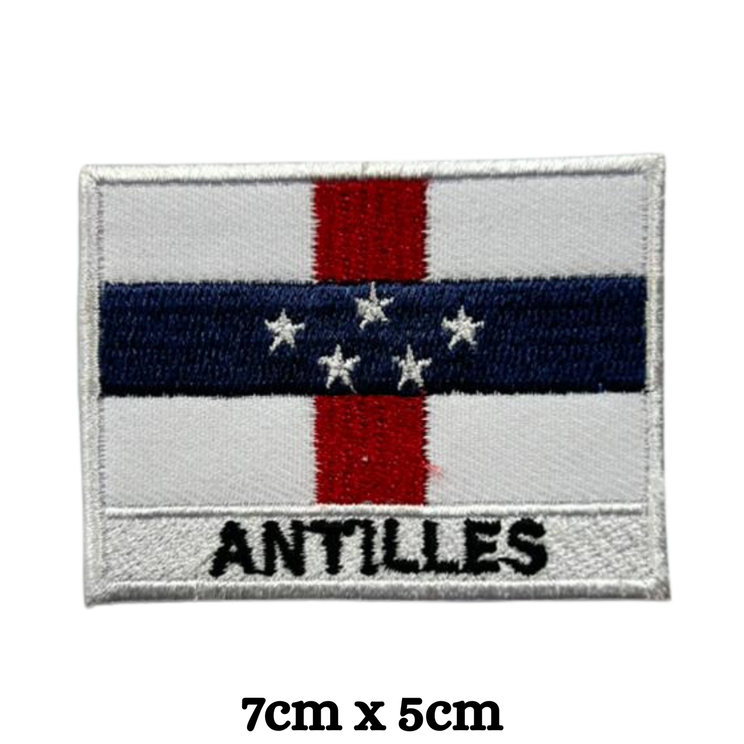 Country Flag with Name Embroidered Patch – Iron On / Sew On National Flag Badge with Country Name | All Countries Available | Jackets, Hats, Backpacks, Uniforms (A-J)