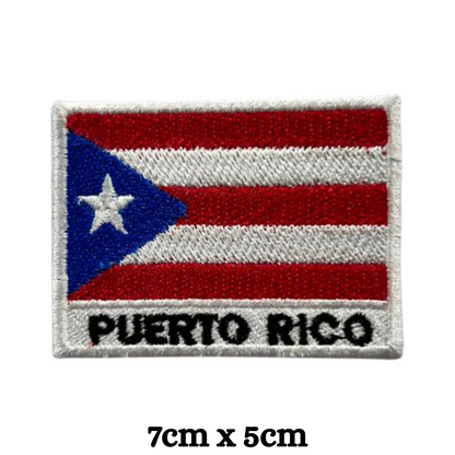 Country Flag with Name Embroidered Patch – Iron On / Sew On National Flag Badge with Country Name | All Countries Available | Jackets, Hats, Backpacks, Uniforms (K-S)