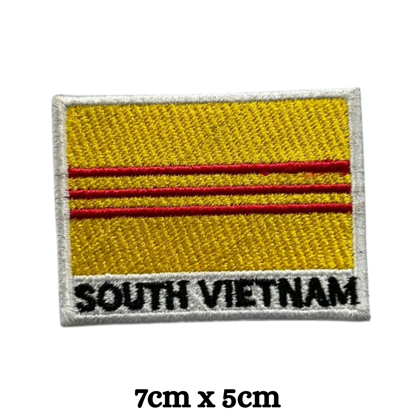 Country Flag with Name Embroidered Patch – Iron On / Sew On National Flag Badge with Country Name | All Countries Available | Jackets, Hats, Backpacks, Uniforms (K-S)