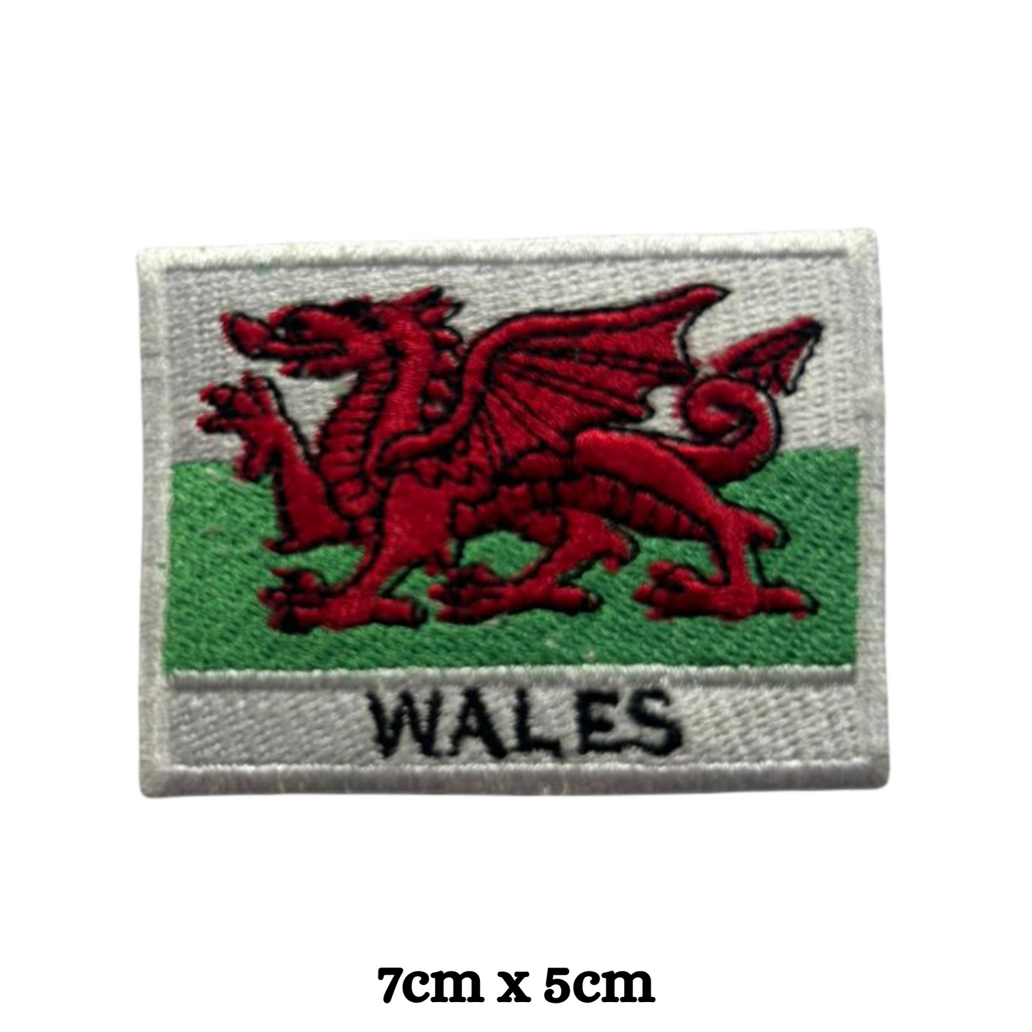 Country Flag with Name Embroidered Patch – Iron On / Sew On National Flag Badge with Country Name | All Countries Available | Jackets, Hats, Backpacks, Uniforms (T-Z)
