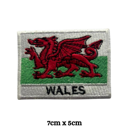 Country Flag with Name Embroidered Patch – Iron On / Sew On National Flag Badge with Country Name | All Countries Available | Jackets, Hats, Backpacks, Uniforms (T-Z)