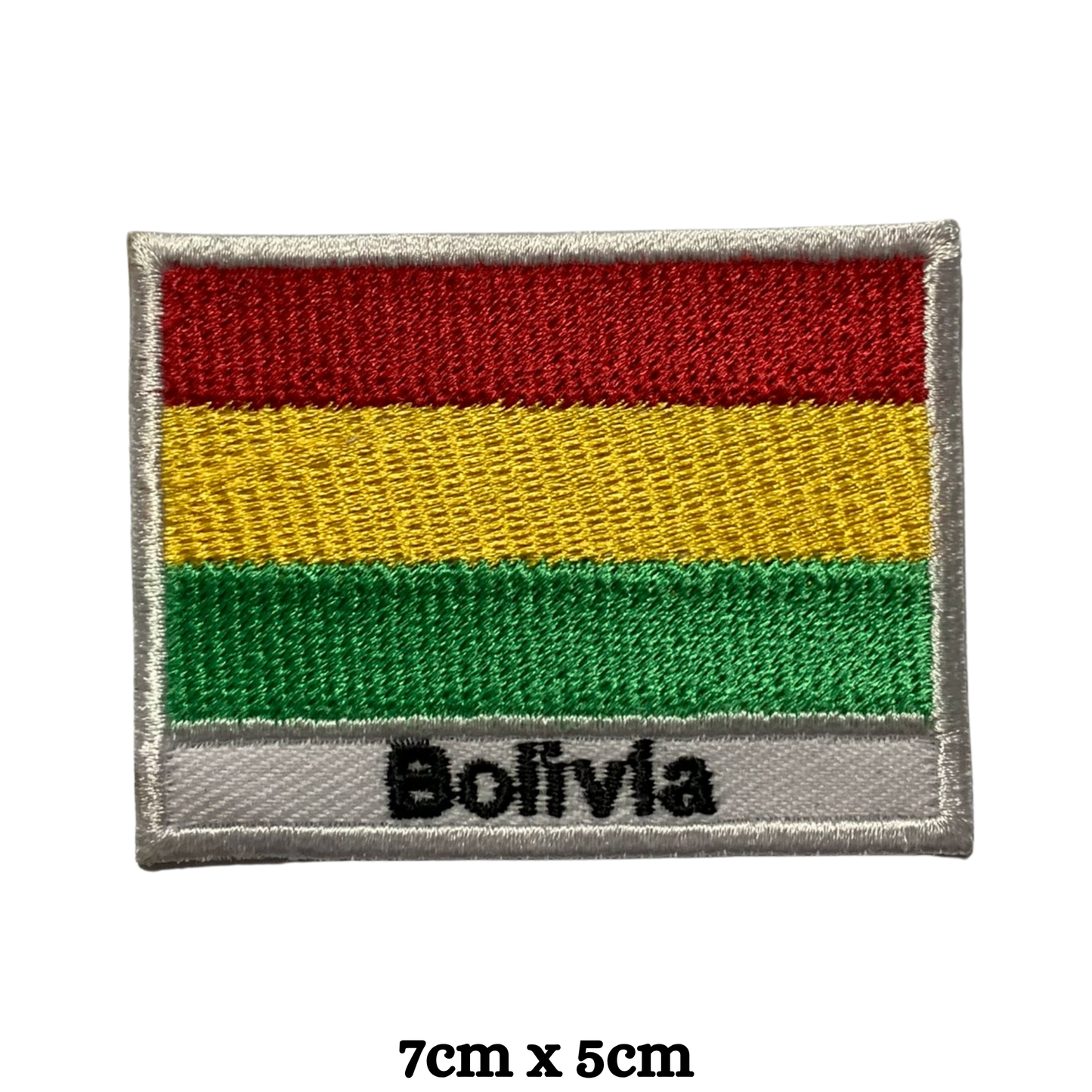 Country Flag with Name Embroidered Patch – Iron On / Sew On National Flag Badge with Country Name | All Countries Available | Jackets, Hats, Backpacks, Uniforms (A-J)