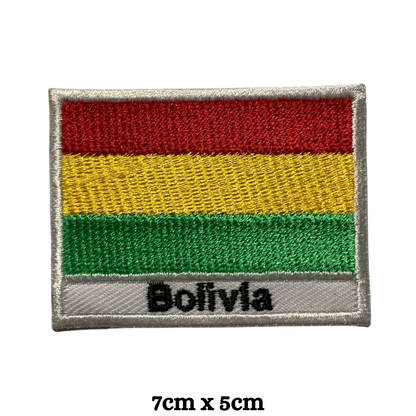 Country Flag with Name Embroidered Patch – Iron On / Sew On National Flag Badge with Country Name | All Countries Available | Jackets, Hats, Backpacks, Uniforms (A-J)