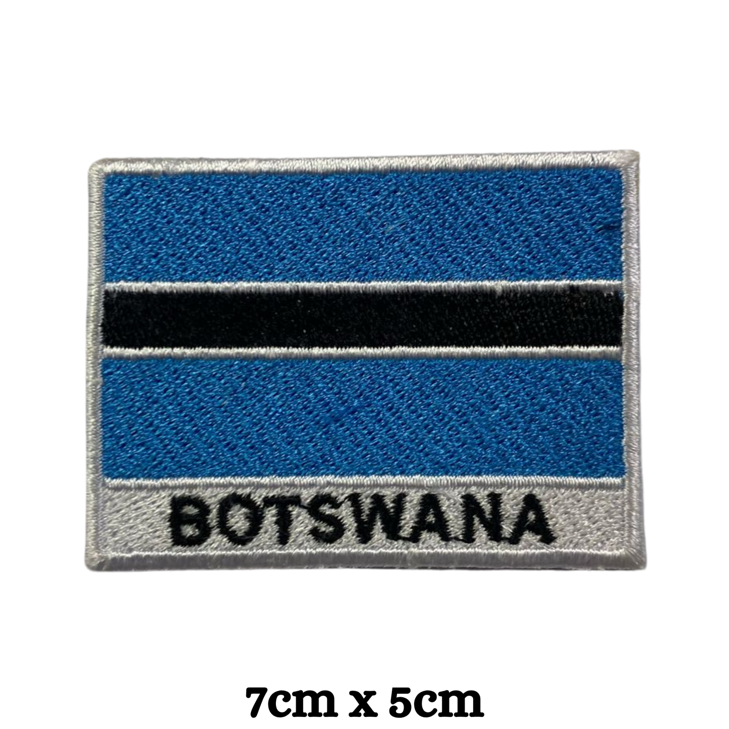 Country Flag with Name Embroidered Patch – Iron On / Sew On National Flag Badge with Country Name | All Countries Available | Jackets, Hats, Backpacks, Uniforms (A-J)