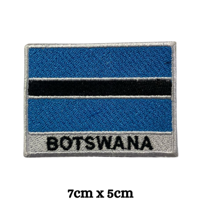Country Flag with Name Embroidered Patch – Iron On / Sew On National Flag Badge with Country Name | All Countries Available | Jackets, Hats, Backpacks, Uniforms (A-J)