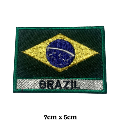 Country Flag with Name Embroidered Patch – Iron On / Sew On National Flag Badge with Country Name | All Countries Available | Jackets, Hats, Backpacks, Uniforms (A-J)
