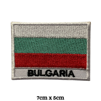 Country Flag with Name Embroidered Patch – Iron On / Sew On National Flag Badge with Country Name | All Countries Available | Jackets, Hats, Backpacks, Uniforms (A-J)