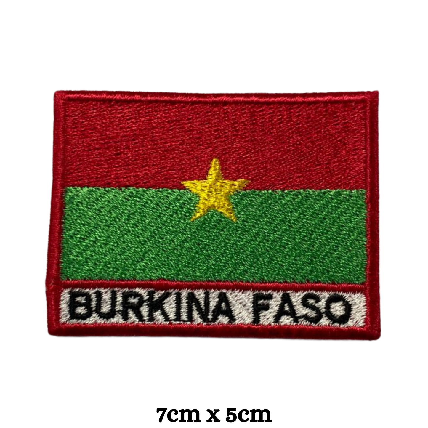 Country Flag with Name Embroidered Patch – Iron On / Sew On National Flag Badge with Country Name | All Countries Available | Jackets, Hats, Backpacks, Uniforms (A-J)