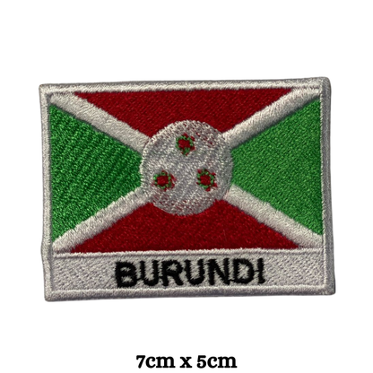 Country Flag with Name Embroidered Patch – Iron On / Sew On National Flag Badge with Country Name | All Countries Available | Jackets, Hats, Backpacks, Uniforms (A-J)