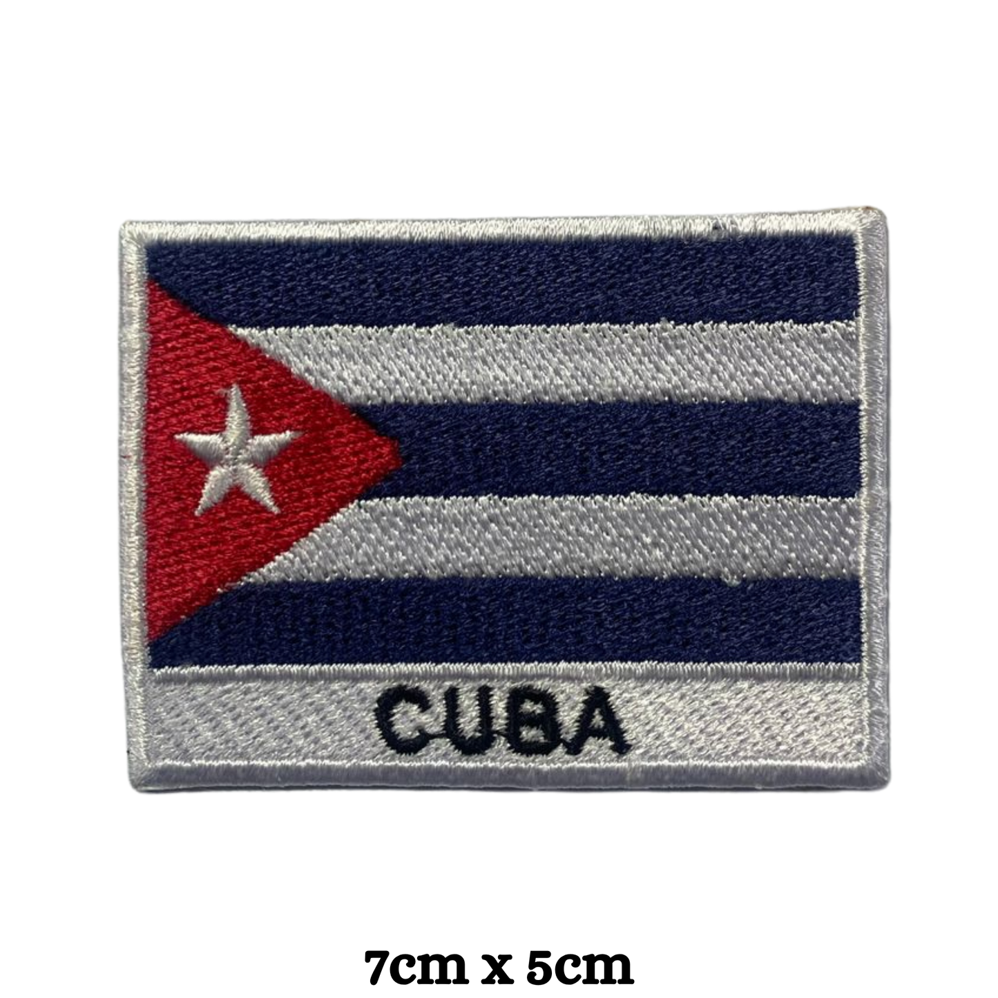 Country Flag with Name Embroidered Patch – Iron On / Sew On National Flag Badge with Country Name | All Countries Available | Jackets, Hats, Backpacks, Uniforms (A-J)