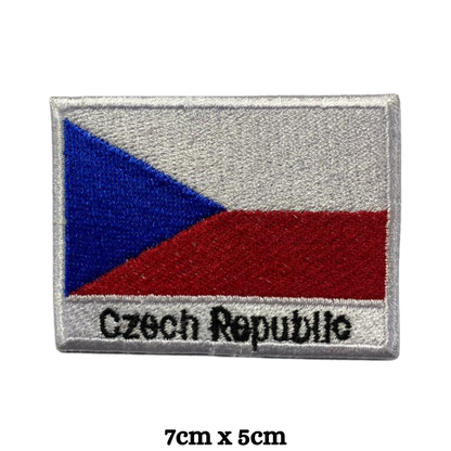 Country Flag with Name Embroidered Patch – Iron On / Sew On National Flag Badge with Country Name | All Countries Available | Jackets, Hats, Backpacks, Uniforms (A-J)