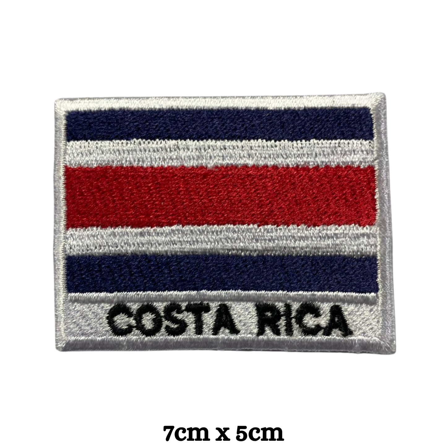 Country Flag with Name Embroidered Patch – Iron On / Sew On National Flag Badge with Country Name | All Countries Available | Jackets, Hats, Backpacks, Uniforms (A-J)