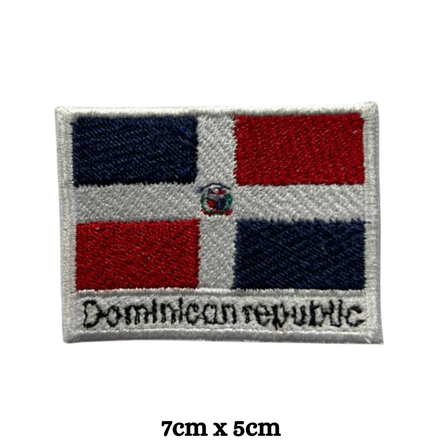 Country Flag with Name Embroidered Patch – Iron On / Sew On National Flag Badge with Country Name | All Countries Available | Jackets, Hats, Backpacks, Uniforms (A-J)