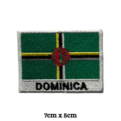 Country Flag with Name Embroidered Patch – Iron On / Sew On National Flag Badge with Country Name | All Countries Available | Jackets, Hats, Backpacks, Uniforms (A-J)