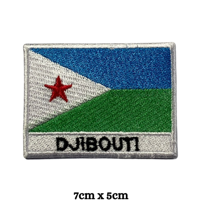 Country Flag with Name Embroidered Patch – Iron On / Sew On National Flag Badge with Country Name | All Countries Available | Jackets, Hats, Backpacks, Uniforms (A-J)