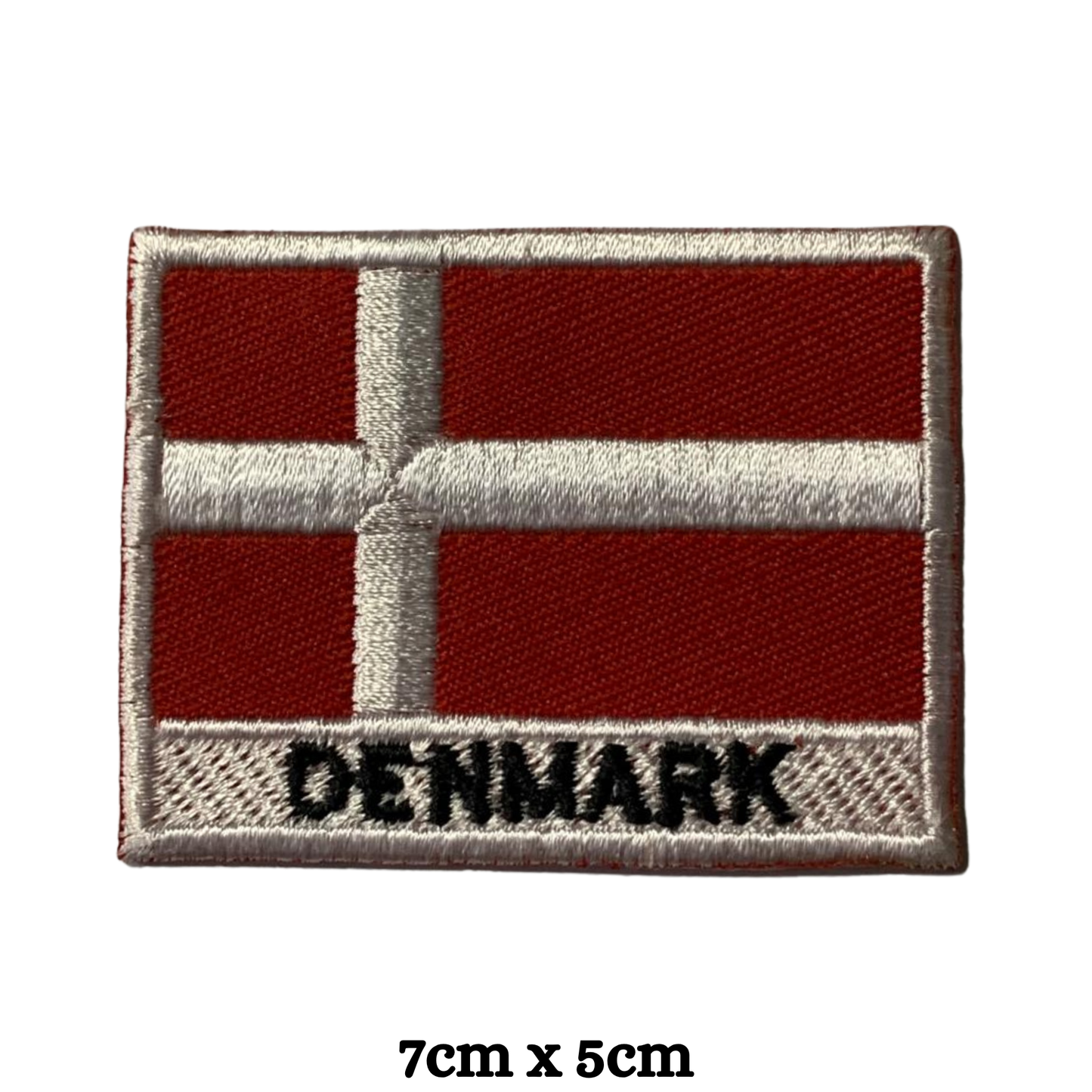 Country Flag with Name Embroidered Patch – Iron On / Sew On National Flag Badge with Country Name | All Countries Available | Jackets, Hats, Backpacks, Uniforms (A-J)