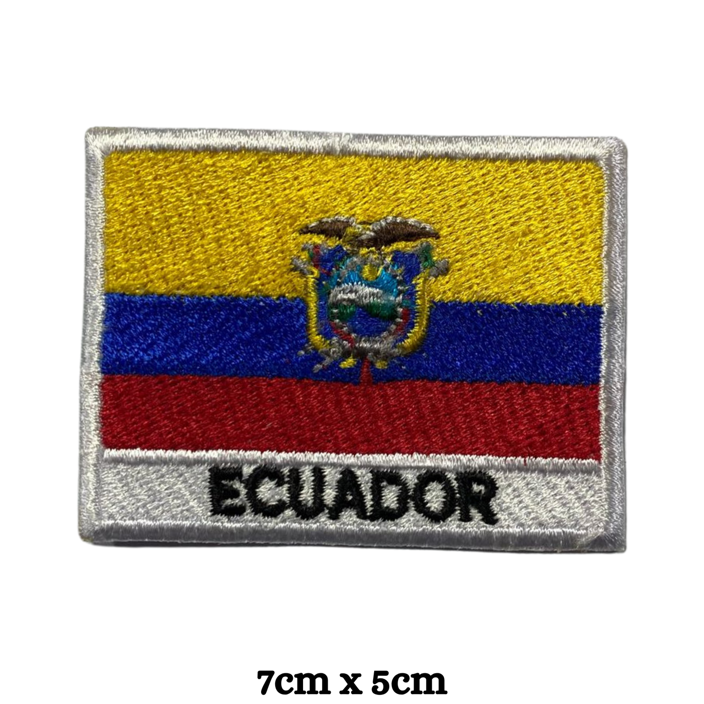 Country Flag with Name Embroidered Patch – Iron On / Sew On National Flag Badge with Country Name | All Countries Available | Jackets, Hats, Backpacks, Uniforms (A-J)
