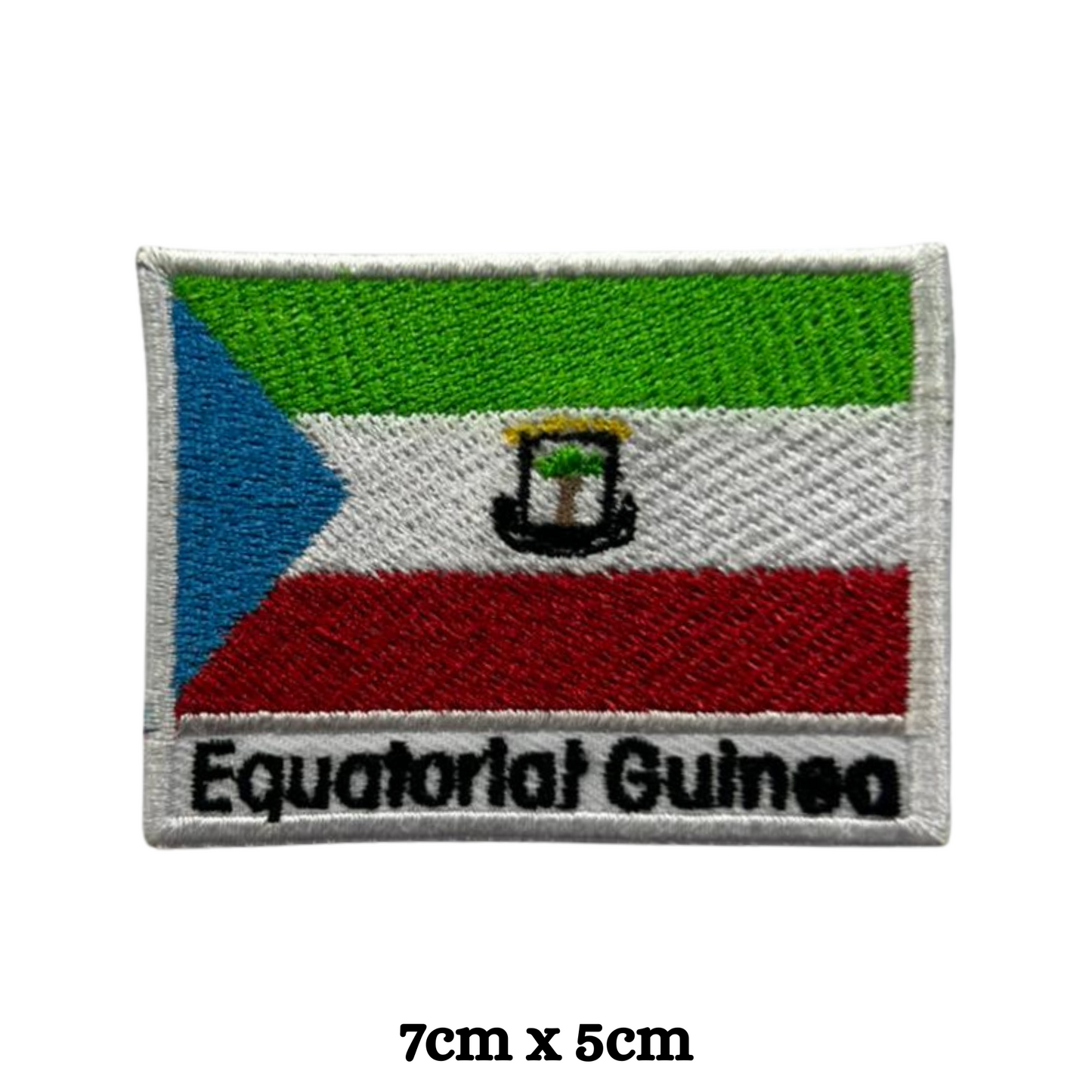Country Flag with Name Embroidered Patch – Iron On / Sew On National Flag Badge with Country Name | All Countries Available | Jackets, Hats, Backpacks, Uniforms (A-J)