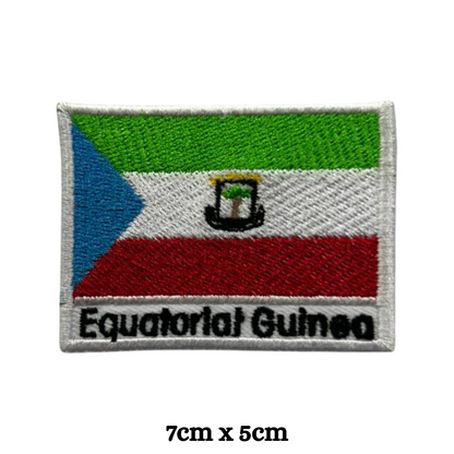 Country Flag with Name Embroidered Patch – Iron On / Sew On National Flag Badge with Country Name | All Countries Available | Jackets, Hats, Backpacks, Uniforms (A-J)