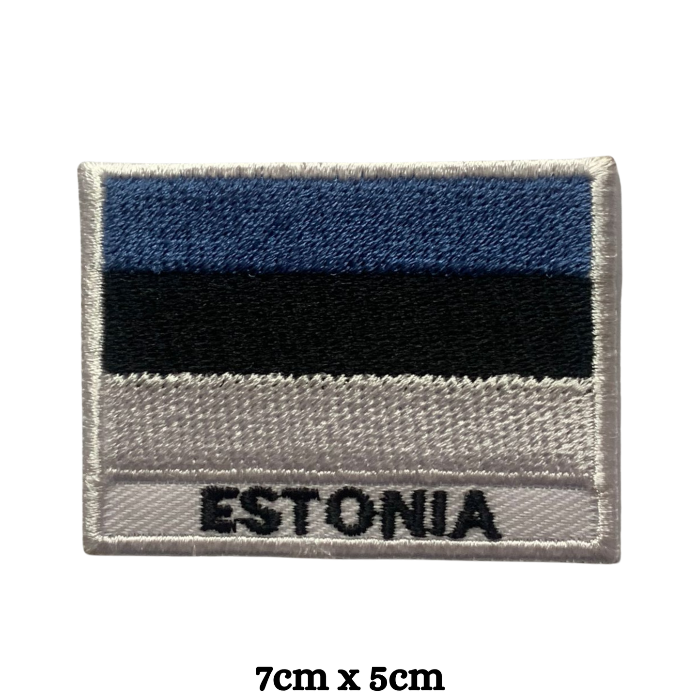 Country Flag with Name Embroidered Patch – Iron On / Sew On National Flag Badge with Country Name | All Countries Available | Jackets, Hats, Backpacks, Uniforms (A-J)