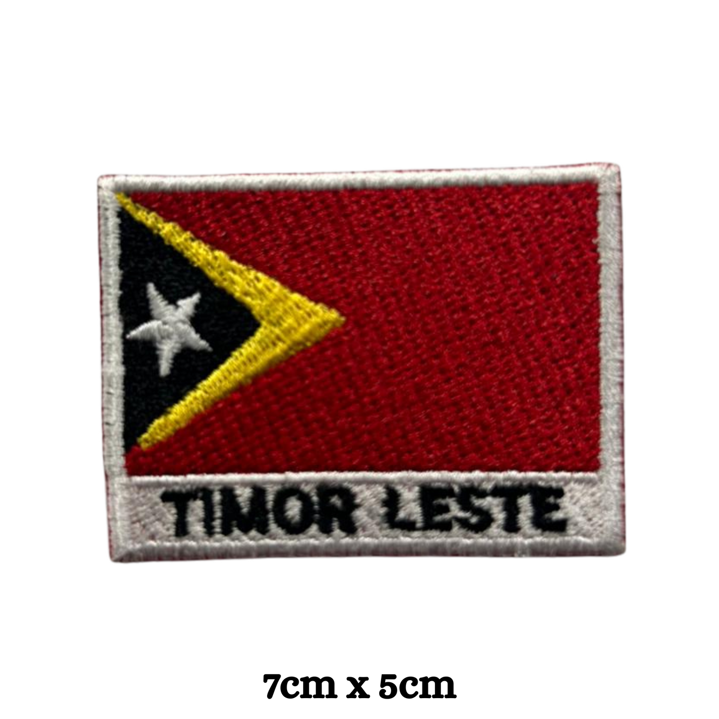 Country Flag with Name Embroidered Patch – Iron On / Sew On National Flag Badge with Country Name | All Countries Available | Jackets, Hats, Backpacks, Uniforms (T-Z)
