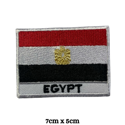 Country Flag with Name Embroidered Patch – Iron On / Sew On National Flag Badge with Country Name | All Countries Available | Jackets, Hats, Backpacks, Uniforms (A-J)