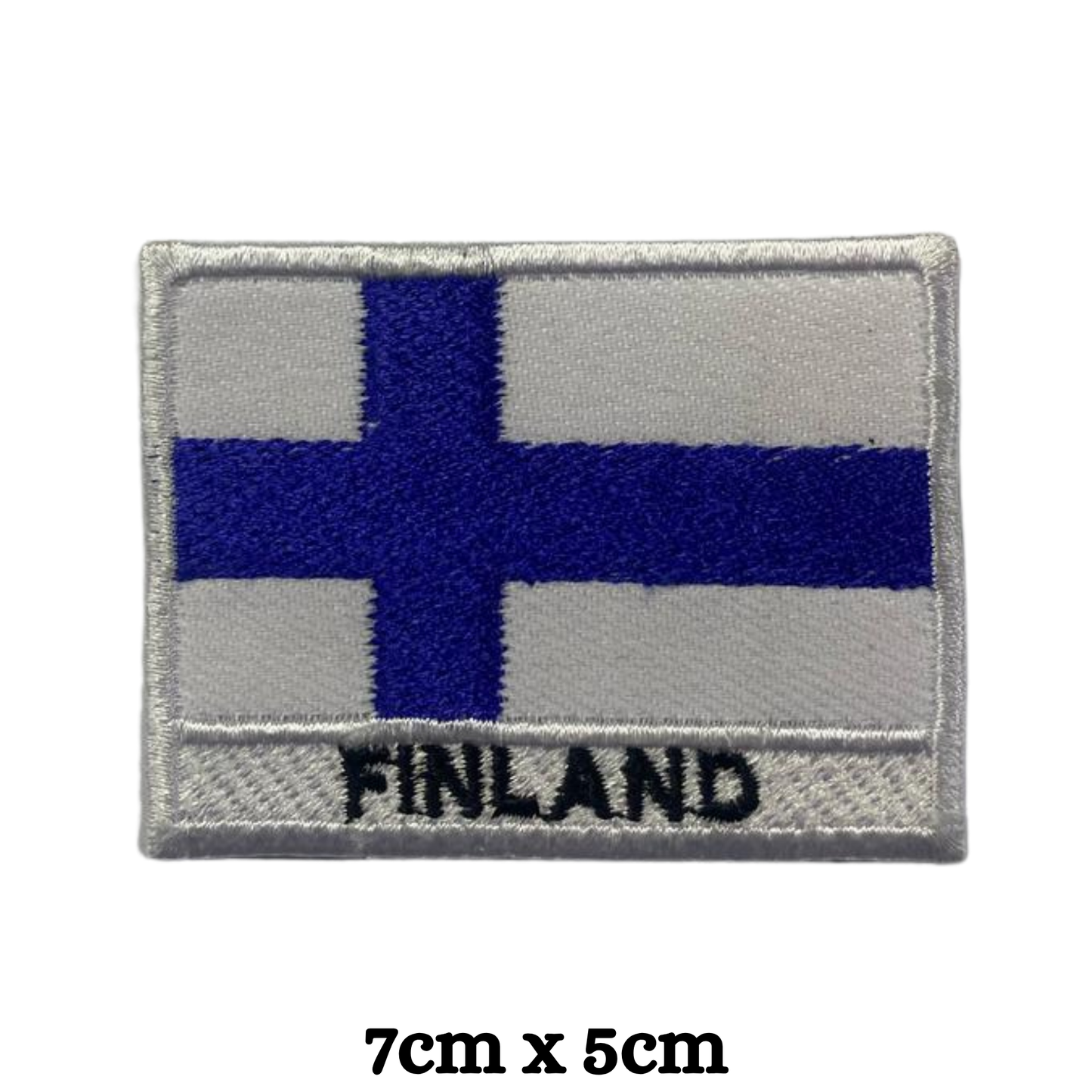 Country Flag with Name Embroidered Patch – Iron On / Sew On National Flag Badge with Country Name | All Countries Available | Jackets, Hats, Backpacks, Uniforms (A-J)